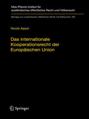 cover image of Das internationale Kooperationsrecht der Europäischen Union